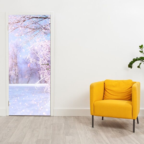 Fototapeta na dveře - Mrazivá zima (95x205cm)