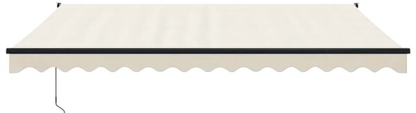 Zatahovací markýza krémová 4,5 x 3 m textil a hliník 3154454