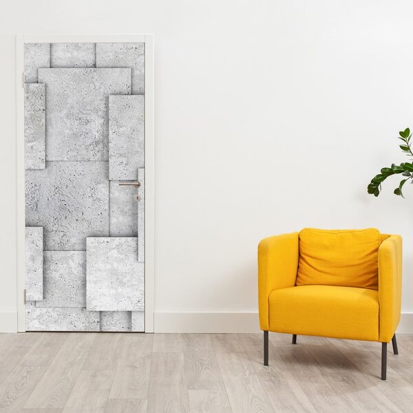 Fototapeta na dveře - Abstrakce betonových kachliček (95x205cm)