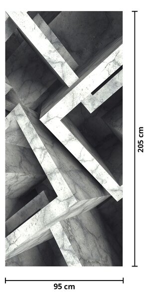 Fototapeta na dveře - Abstrakce krychlí (95x205cm)