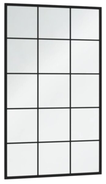 Nástěnná zrcadla 2 ks černá 100 x 60 cm kov 3189035