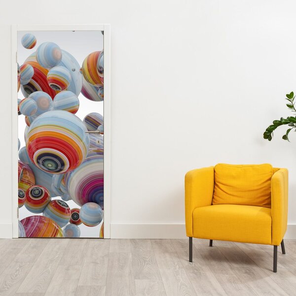 Fototapeta na dveře - Malované koule (95x205cm)