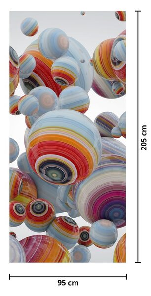 Fototapeta na dveře - Malované koule (95x205cm)