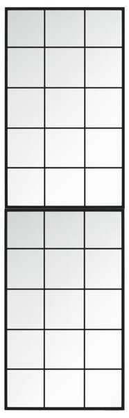 Nástěnná zrcadla 2 ks černá 100 x 60 cm kov