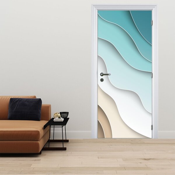 Fototapeta na dveře - Abstrakt mořského pobřeží (95x205cm)