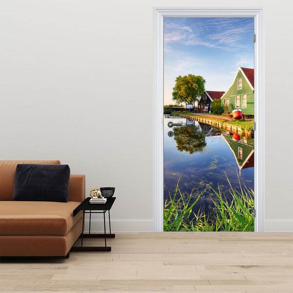 Fototapeta na dveře - Nizozemské mlýny (95x205cm)