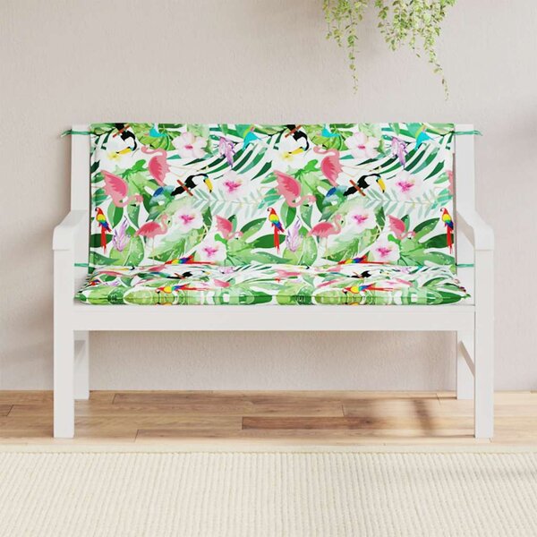 Podušky na zahradní lavici 2 ks vícebarevné 120x50x7 cm textil