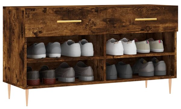Botník kouřový dub 102 x 35 x 55 cm kompozitní dřevo