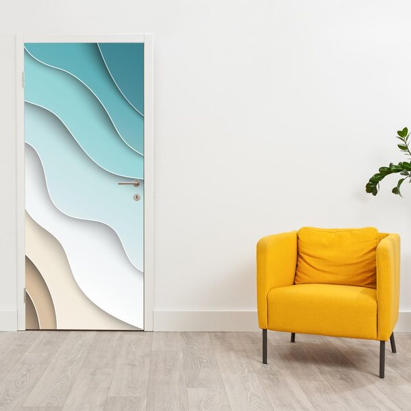 Fototapeta na dveře - Abstrakt mořského pobřeží (95x205cm)
