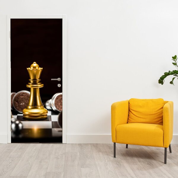 Fototapeta na dveře - Šachové figurky (95x205cm)