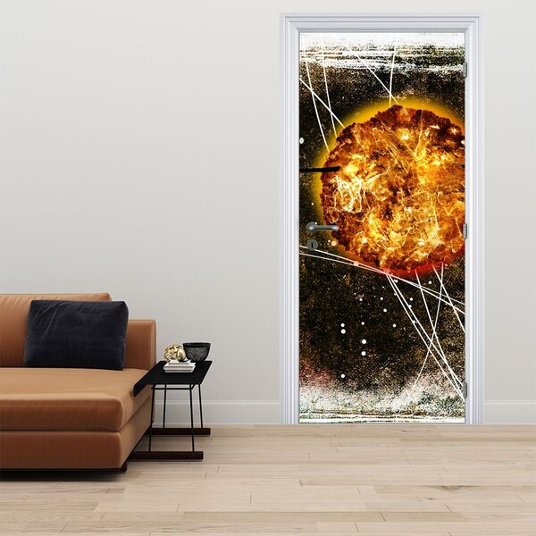 Fototapeta na dveře - Starověká dobová malba (95x205cm)