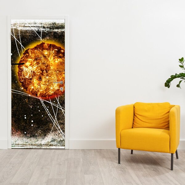 Fototapeta na dveře - Starověká dobová malba (95x205cm)