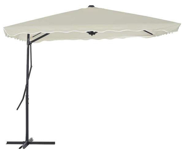 Zahradní slunečník s ocelovou tyčí 250 x 250 cm pískový