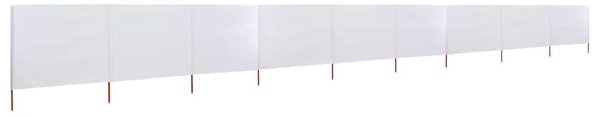 9dílná zástěna proti větru textil 1200 x 80 cm pískově bílá