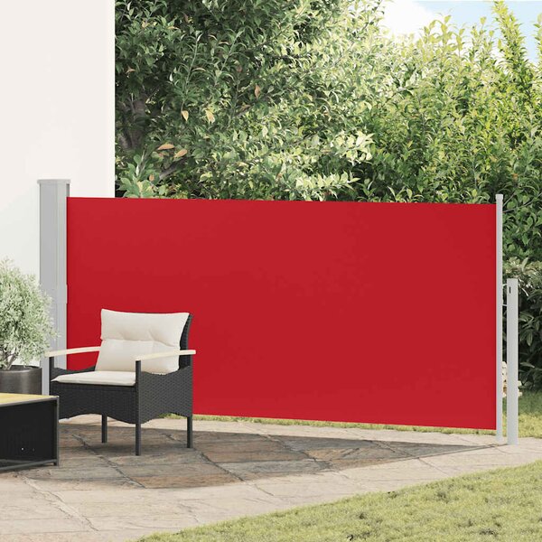 Zatahovací boční markýza / zástěna 140 x 300 cm červená