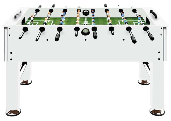 Stolní fotbal ocel 60 kg 140 x 74,5 x 87,5 cm bílý
