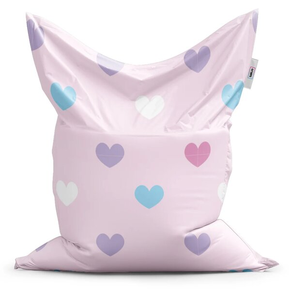 Sablio Sedací vak Classic Srdce vedle srdce - 150x100 cm