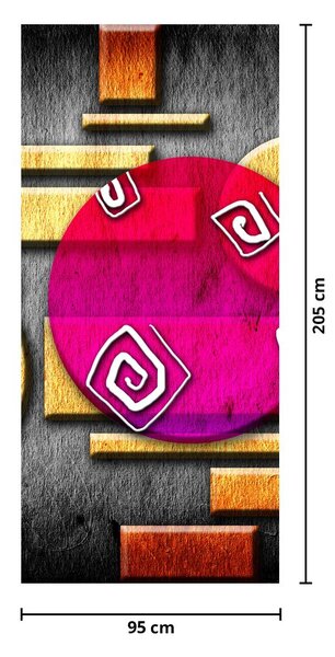 Fototapeta na dveře - Abstrakce s historickými symboly (95x205cm)