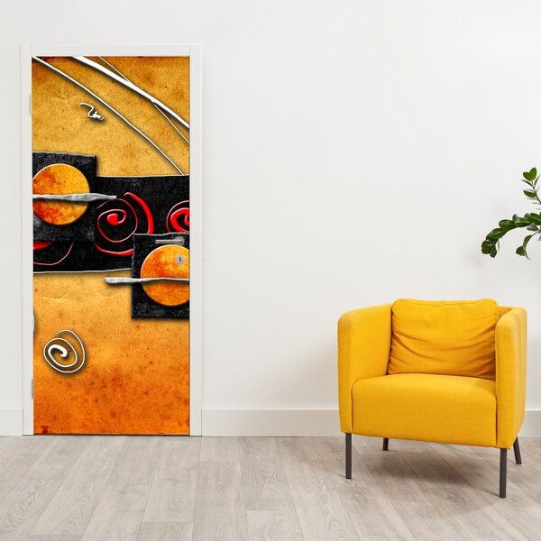 Fototapeta na dveře - Abstraktní planety (95x205cm)