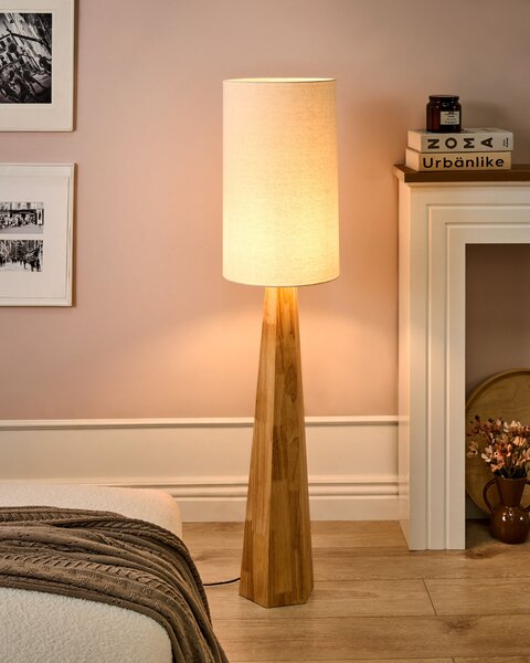 Stojací lampa ILALA Dřevo Přírodní