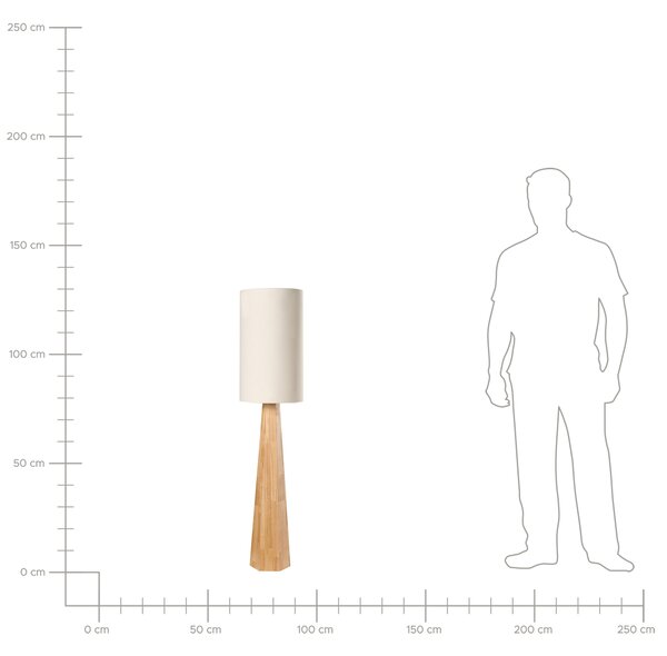 Stojací lampa ILALA Dřevo Přírodní