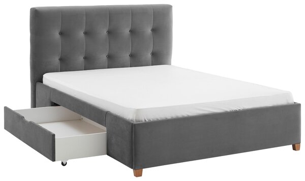 ČALOUNĚNÁ POSTEL, 180/200 cm, šedá Carryhome - Manželské postele