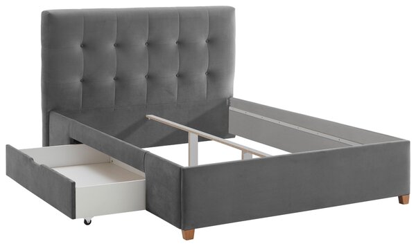 ČALOUNĚNÁ POSTEL, 180/200 cm, šedá Carryhome - Manželské postele