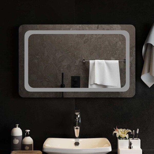 Koupelnové zrcadlo s LED osvětlením 80x50 cm