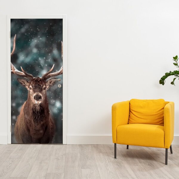 Fototapeta na dveře - Majestátnost jelena (95x205cm)