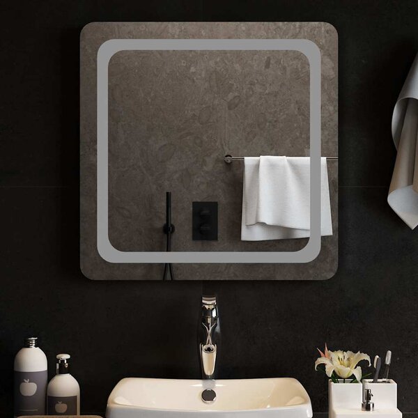 Koupelnové zrcadlo s LED osvětlením 60 x 60 cm