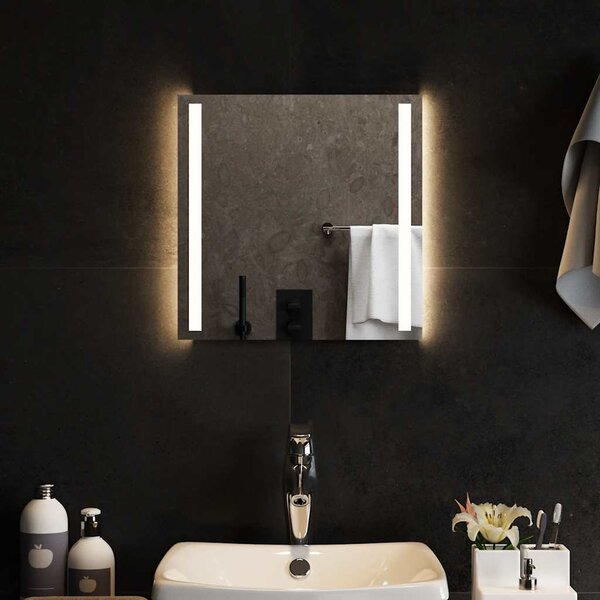 Koupelnové zrcadlo s LED osvětlením 40x40 cm