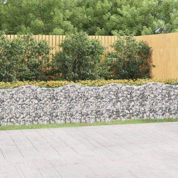 Klenutý gabion vyvýšený záhon 600x100x100 cm pozinkované železo