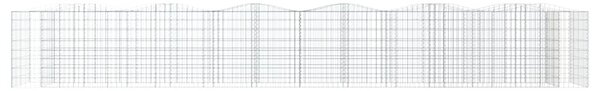 Klenutý gabion vyvýšený záhon 600x100x100 cm pozinkované železo