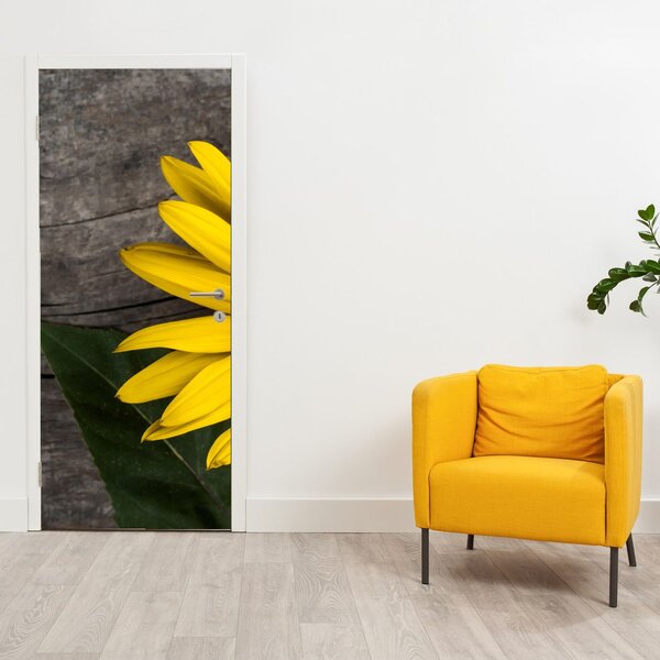 Fototapeta na dveře - Květ slunečnice (95x205cm)