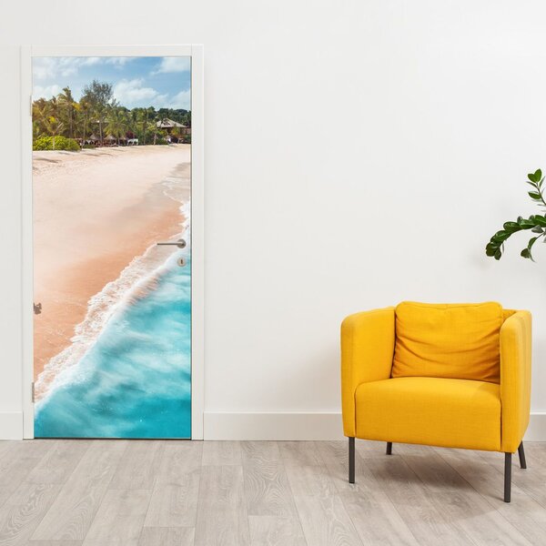 Fototapeta na dveře - Plážový běh (95x205cm)