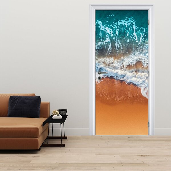 Fototapeta na dveře - Mořská pláž (95x205cm)
