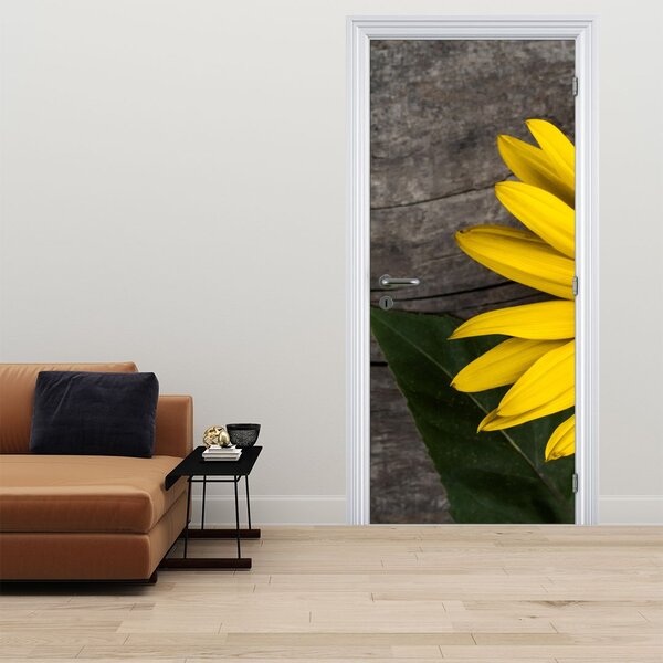 Fototapeta na dveře - Květ slunečnice (95x205cm)