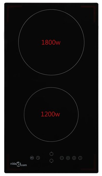 Keramická varná deska 2 varné zóny dotykové ovládání 3 000 W