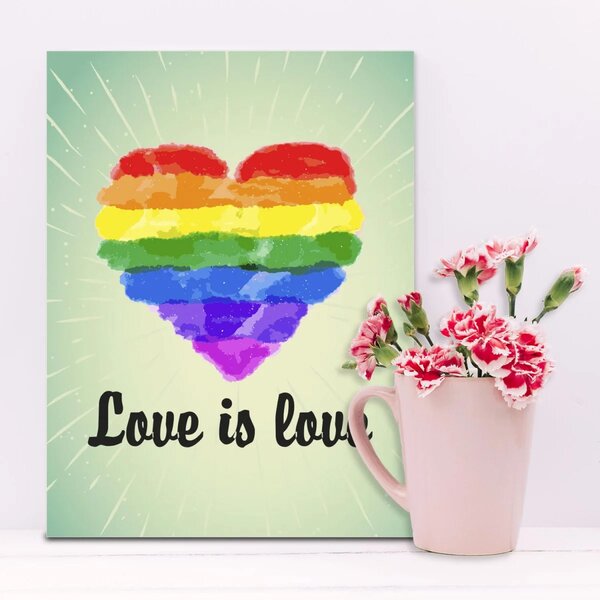 Sablio Dárková cedulka Love is Love: 30x40 cm