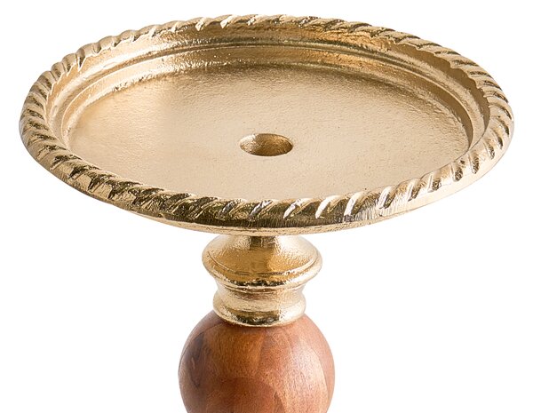 Svícen VODNO Kov 31 cm Zlatá