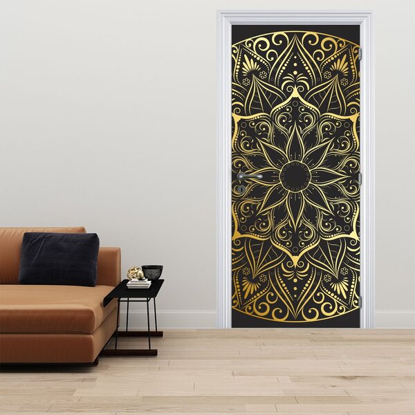 Fototapeta na dveře - Zlatá abstrakce (95x205cm)