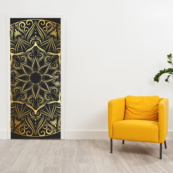 Fototapeta na dveře - Zlatá abstrakce (95x205cm)