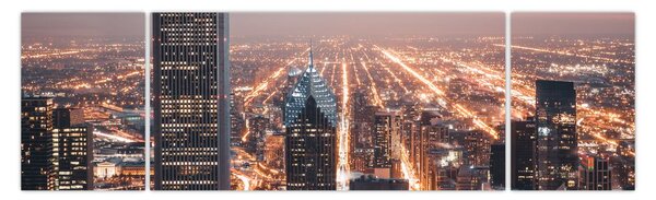 Obraz svítící metropole (170x50 cm)