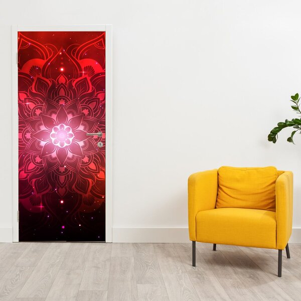Fototapeta na dveře - Červená abstrakce (95x205cm)