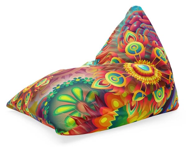Sablio Sedací vak Triangl Barevné obrazce: 120 x 100 x 100 cm