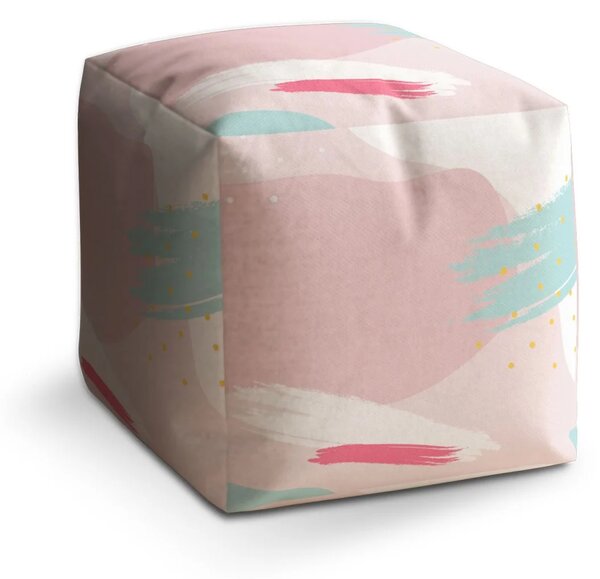 Sablio Taburet Cube Světlý vzor - 60x60x60 cm