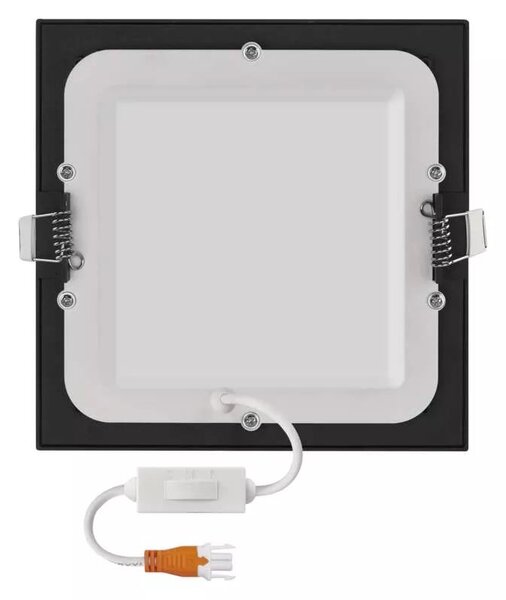 EMOS Černý vestavný LED panel hranatý 170 x 170mm 12,5W CCT Premium ZD2333