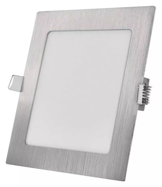 EMOS Stříbrný vestavný LED panel hranatý 170 x 170mm 12,5W CCT Premium ZD2233