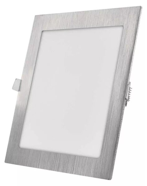 EMOS Stříbrný vestavný LED panel hranatý 225 x 225mm 18W CCT Premium ZD2243