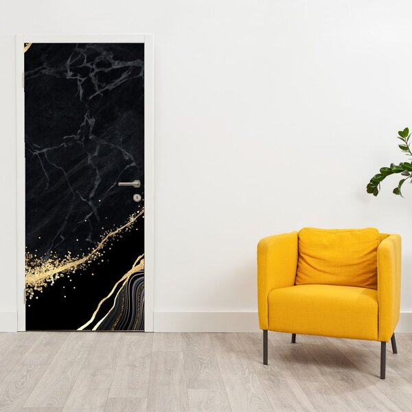 Fototapeta na dveře - Zlatá abstrakce (95x205cm)